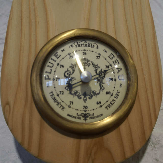 Thermomètre/Baromètre sur bois de pin