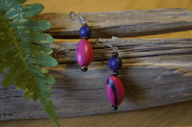 Graine double rose et violet