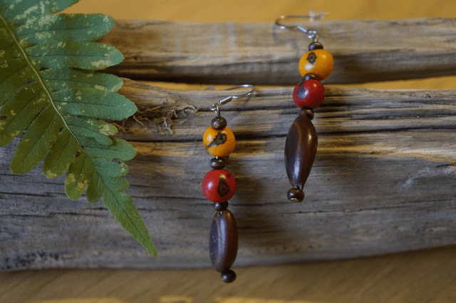 Triple graine orange rouge marron