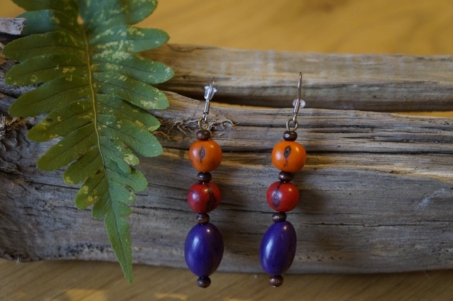 Triple graine violet rouge orange